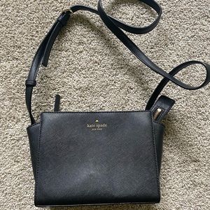 Kate Spade Black Leather Crossbody Handbag